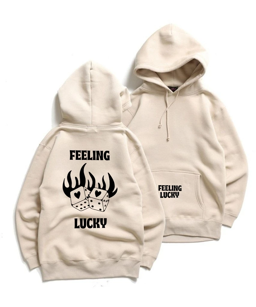Buzo Canguro Hoodie Feeling Lucky (Calidad Premium-Unisex)