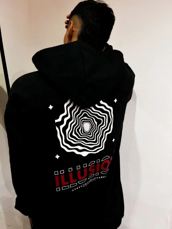 ILLUSION3 Buzo Canguro Hoodie Illusion (Calidad Premium-Unisex)