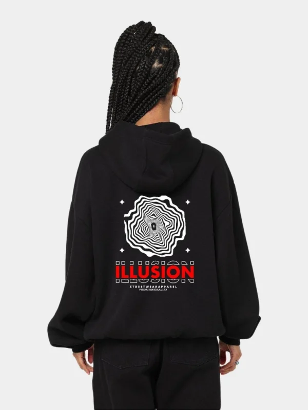 ILUSIONMODELOS Buzo Canguro Hoodie Illusion (Calidad Premium-Unisex)