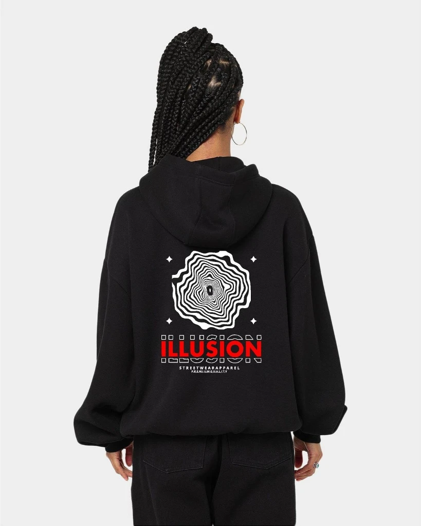 ILUSIONMODELOS Buzo Canguro Hoodie Illusion (Calidad Premium-Unisex)