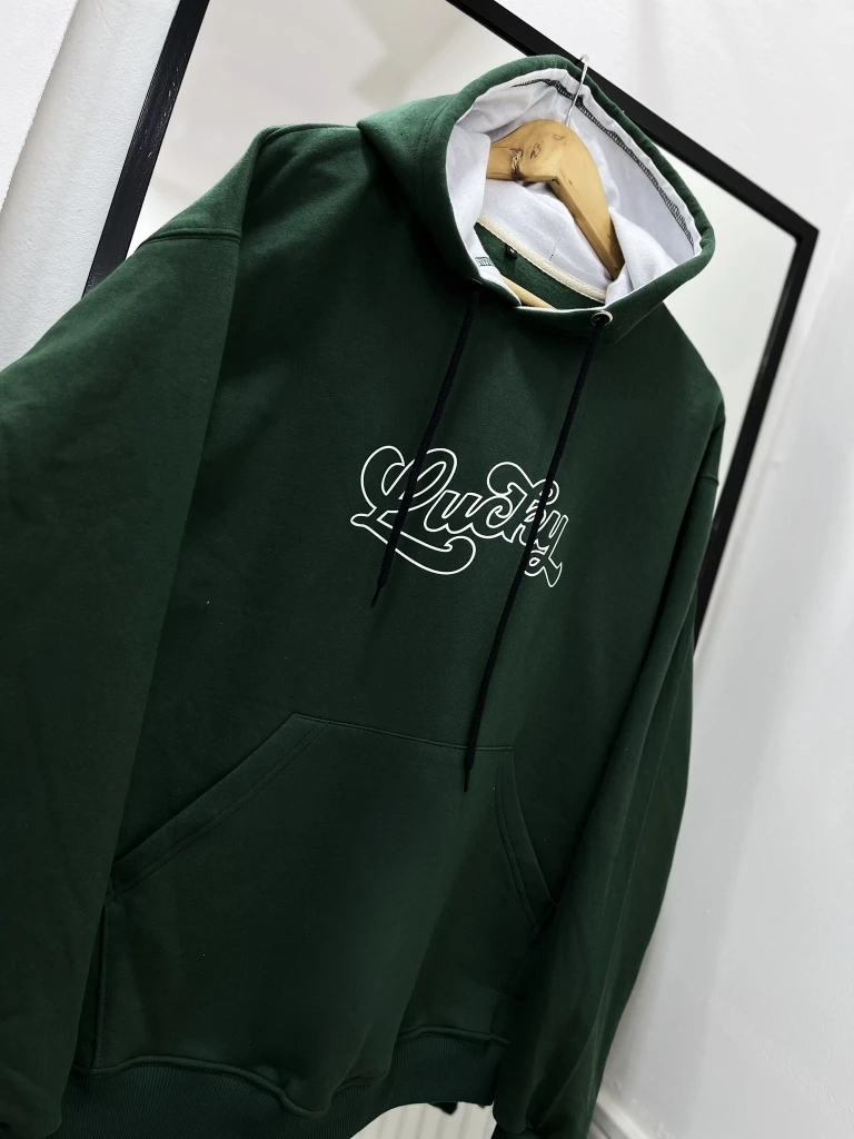 Buzo Canguro Hoodie Lucky Cursiva (Calidad Premium-UNISEX)