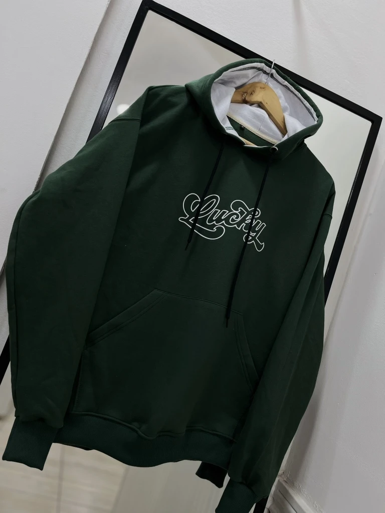 Buzo Canguro Hoodie Lucky Cursiva (Calidad Premium-UNISEX)