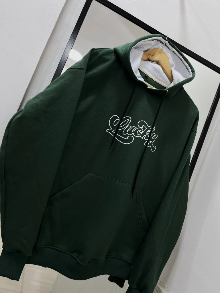 Buzo Canguro Hoodie Lucky Cursiva (Calidad Premium-UNISEX)