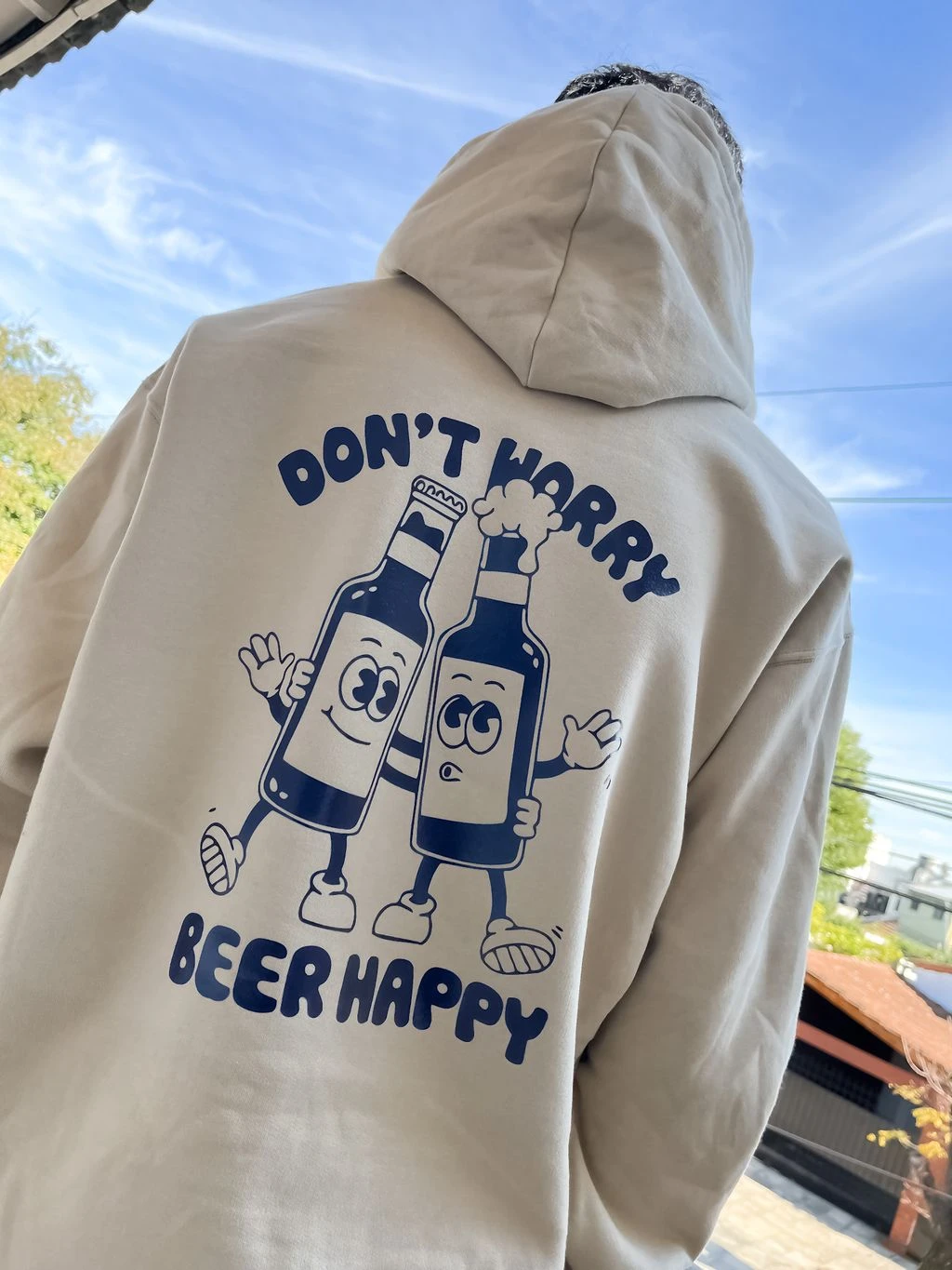 Buzo Canguro Hoodie Beer Happy (Calidad Premium-Unisex)