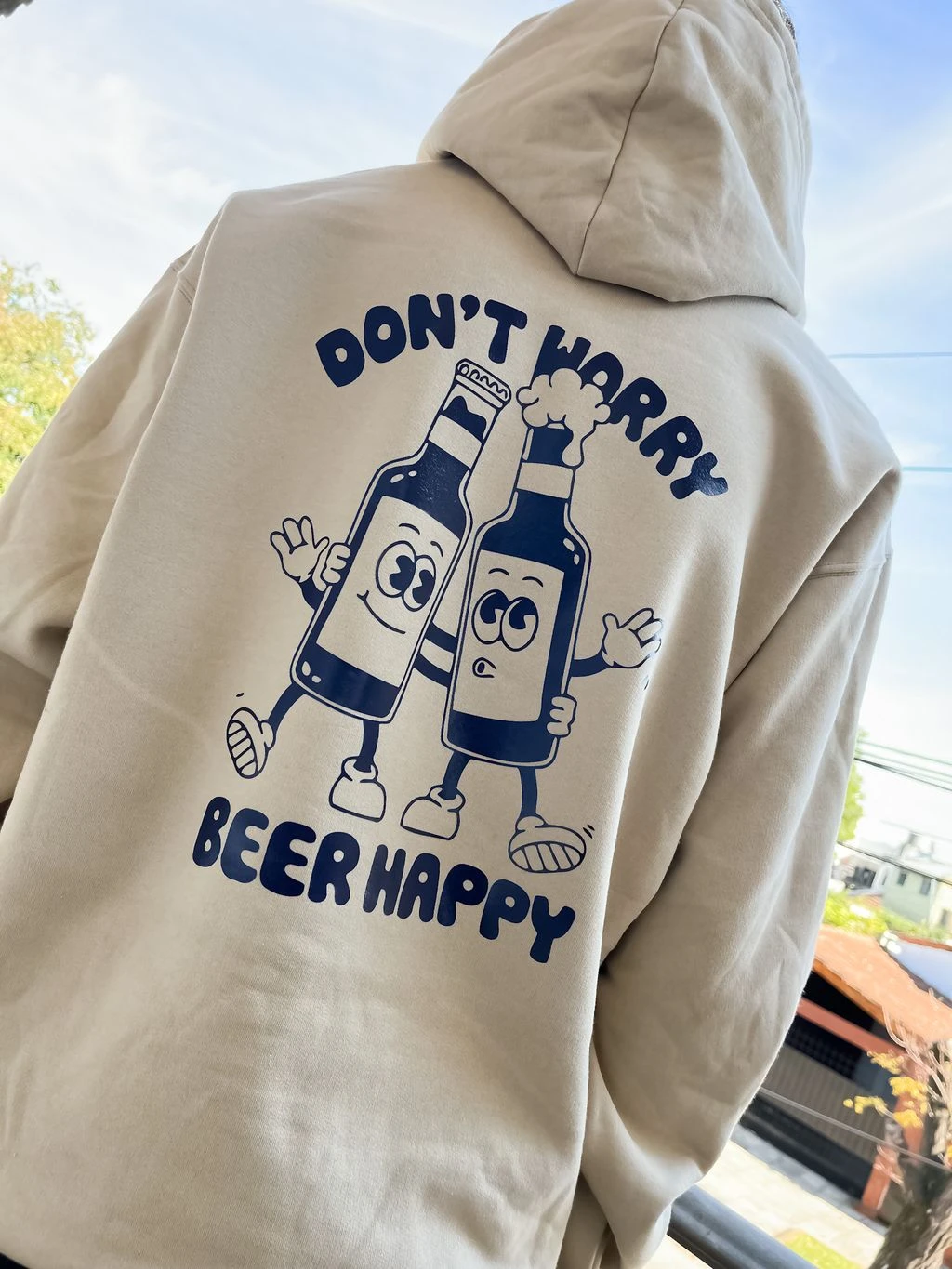 Buzo Canguro Hoodie Beer Happy (Calidad Premium-Unisex)