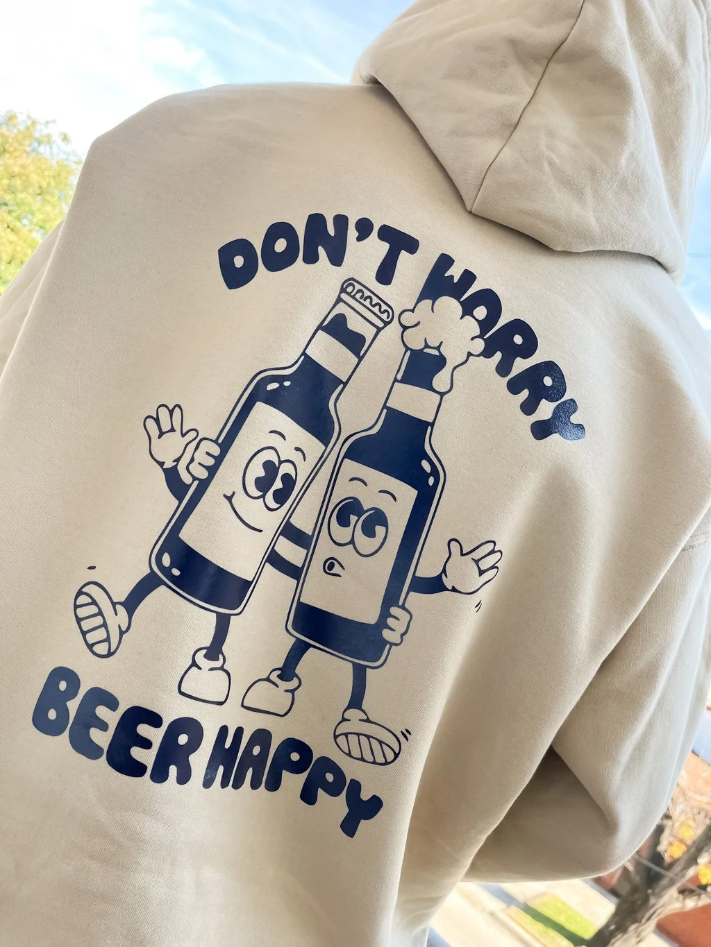 Buzo Canguro Hoodie Beer Happy (Calidad Premium-Unisex)
