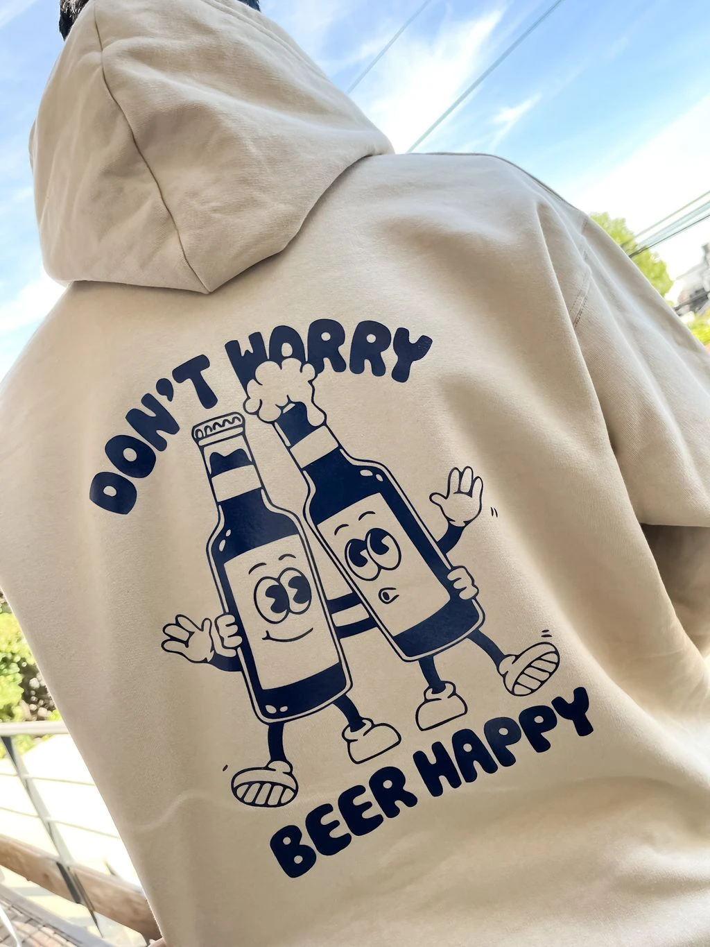 Buzo Canguro Hoodie Beer Happy (Calidad Premium-Unisex)