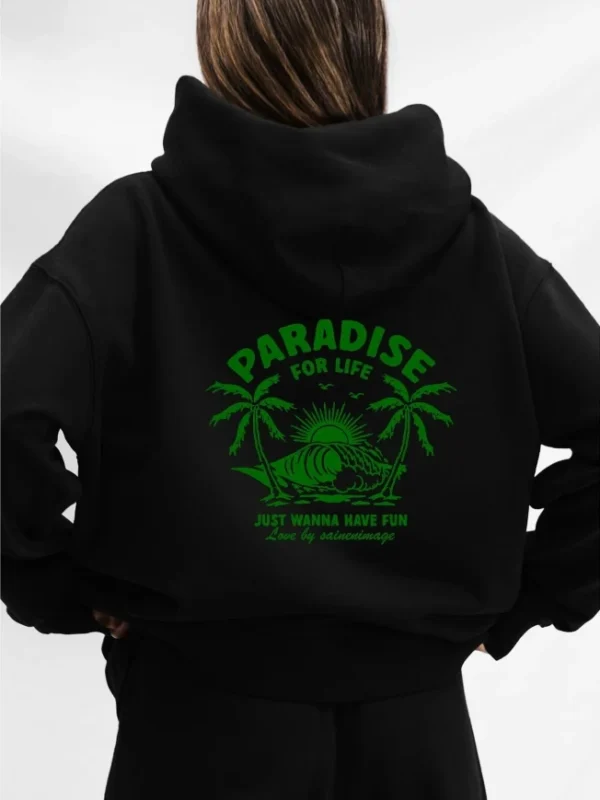 PARADISE Buzo Canguro Hoodie Paradise (Calidad Premium-Unisex)