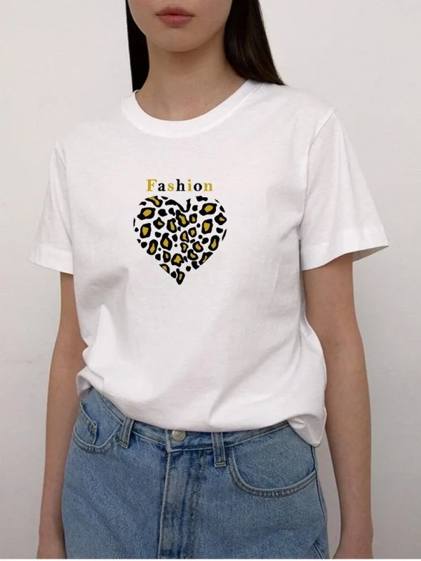 FASHIONMODELODAMA Remera Fashion Corazón (ALG-D)