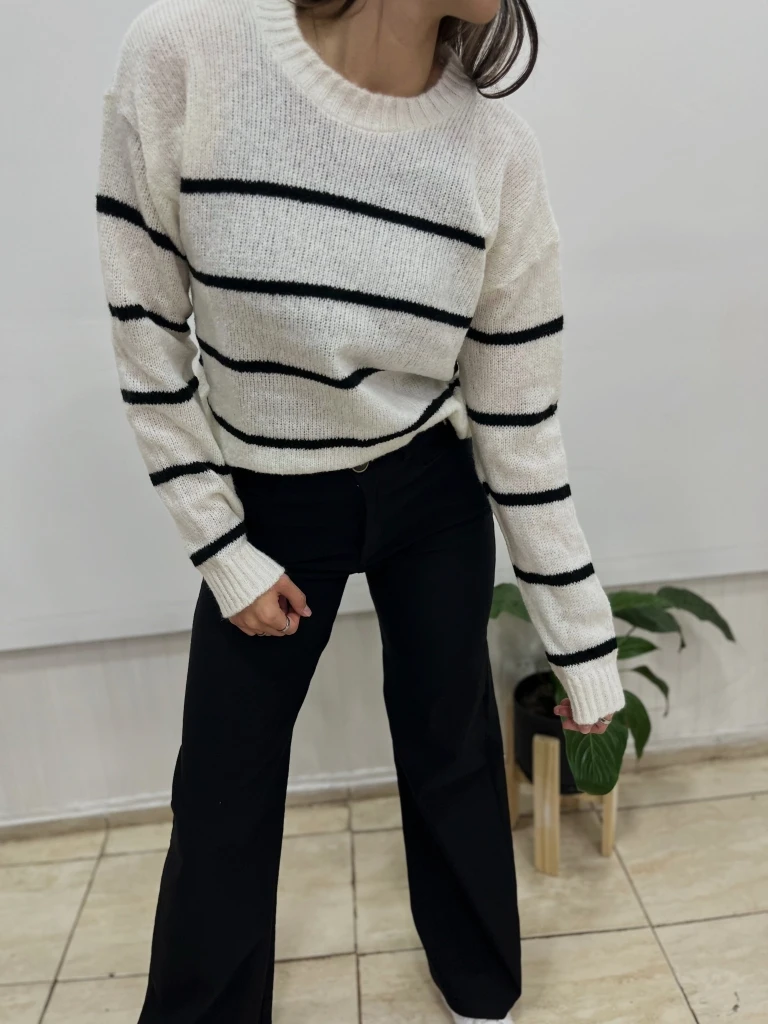 Sweater Rayado Hilo Friz