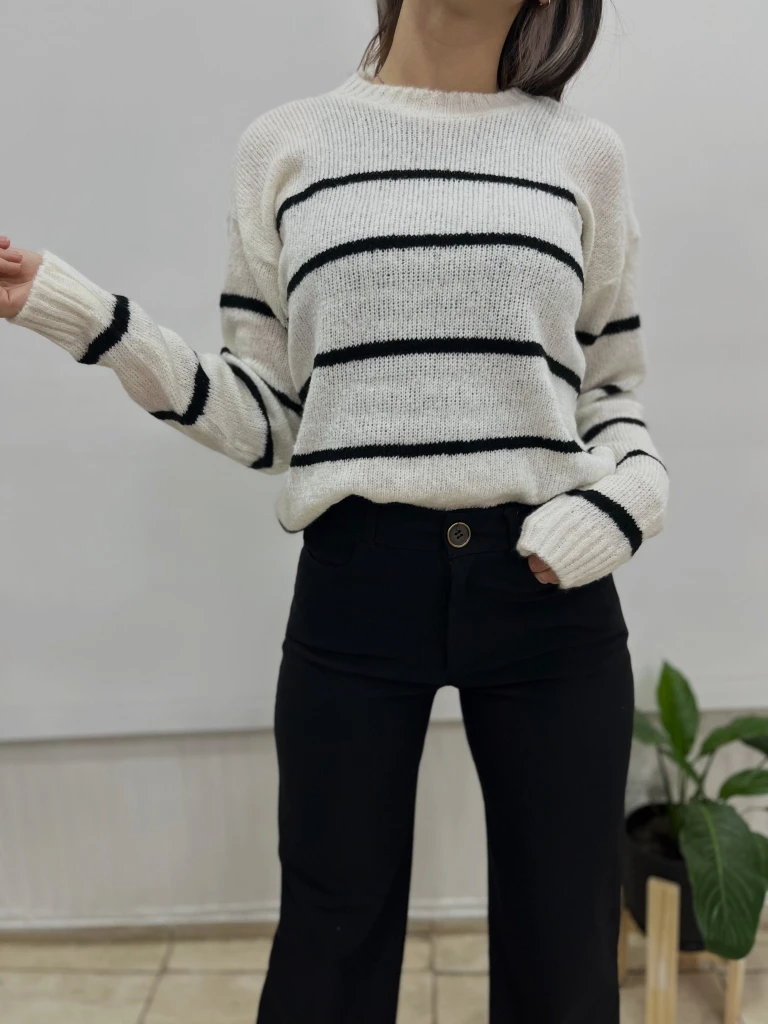 Sweater Rayado Hilo Friz