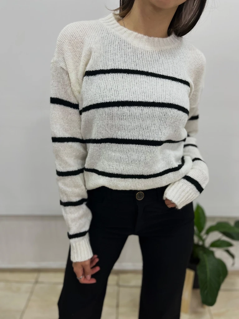Sweater Rayado Hilo Friz