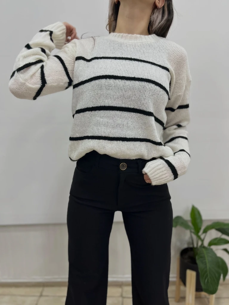 Sweater Rayado Hilo Friz