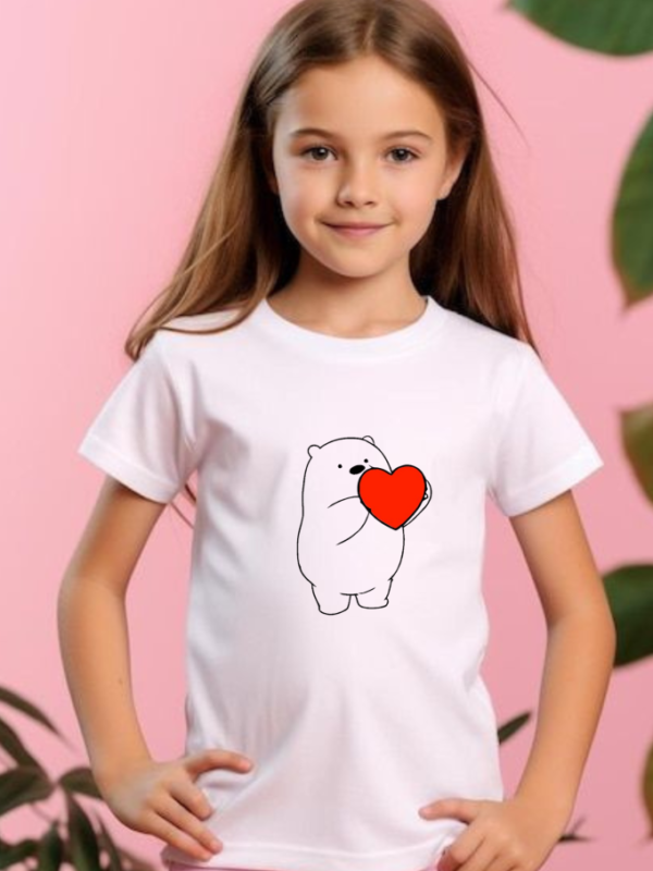 Remera Oso Corazón (Calidad Premium-Kids)