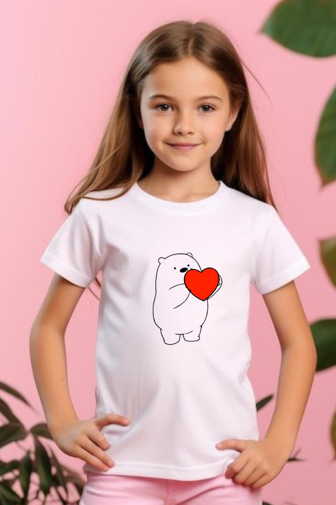 Remera Oso Corazón (Calidad Premium-Kids)