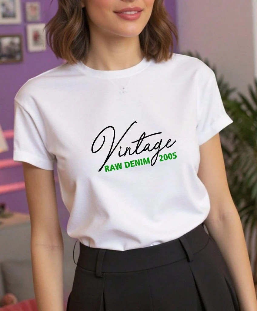 Remera Vintage Raw Denim (ALG-D)