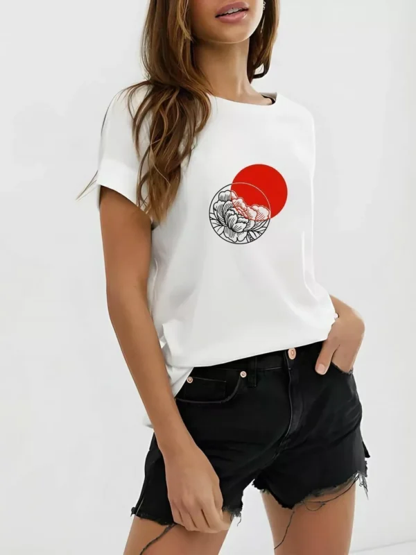 Remera Flor Roja (ALG-D)