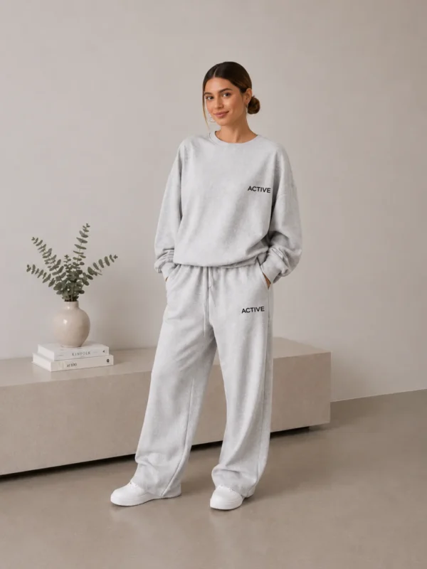 Conjunto Active (Buzo Básico Estampado + Pantalon Recto Estampado)
